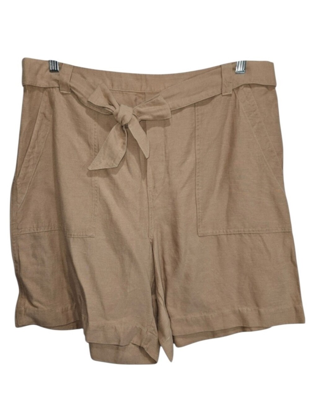 NWT! Soft Surrounding Women's Size Large Tan Shorts Tie Waist NEW